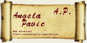 Angela Pavić vizit kartica